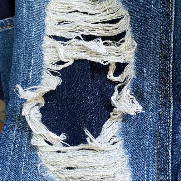 RAG & BONE Dre ripped distressed skinny leg stretchy Ada brigade blue jeans - Picture 8 of 15